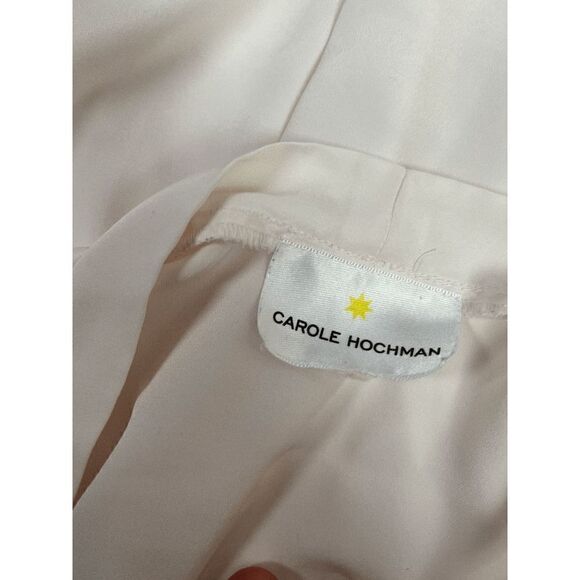 Carole Hochman Womens Button Down Silk Long Sleeve Casual Shirt Khaki - Picture 3 of 5